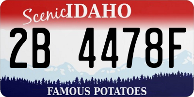ID license plate 2B4478F
