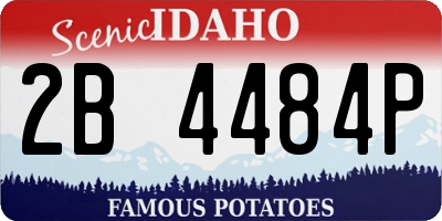 ID license plate 2B4484P
