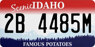 ID license plate 2B4485M