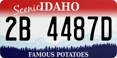 ID license plate 2B4487D