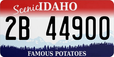 ID license plate 2B4490O