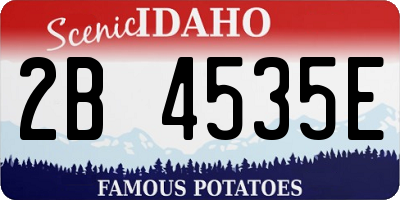 ID license plate 2B4535E