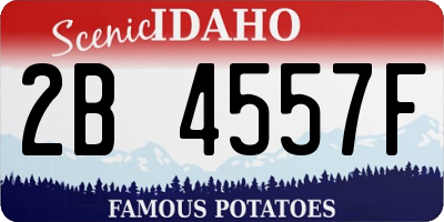 ID license plate 2B4557F