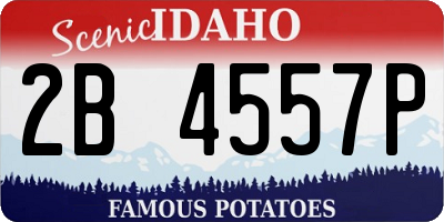 ID license plate 2B4557P