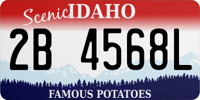 ID license plate 2B4568L