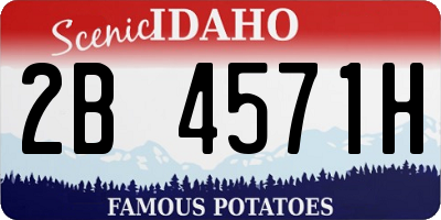 ID license plate 2B4571H
