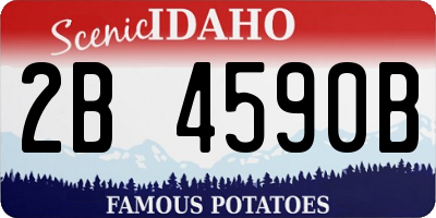 ID license plate 2B4590B