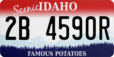 ID license plate 2B4590R
