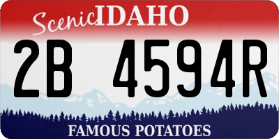 ID license plate 2B4594R