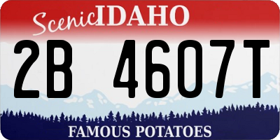 ID license plate 2B4607T