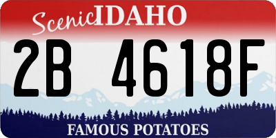 ID license plate 2B4618F