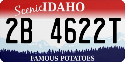 ID license plate 2B4622T