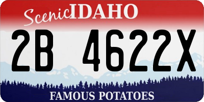 ID license plate 2B4622X