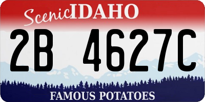 ID license plate 2B4627C