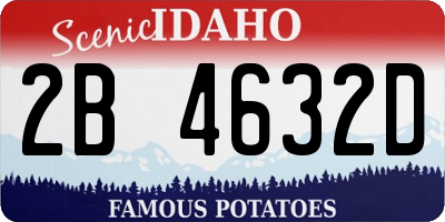 ID license plate 2B4632D