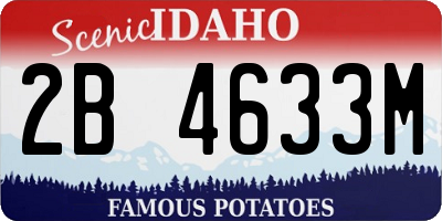 ID license plate 2B4633M