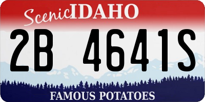 ID license plate 2B4641S