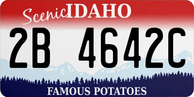 ID license plate 2B4642C