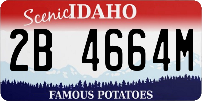 ID license plate 2B4664M