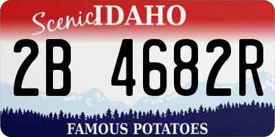 ID license plate 2B4682R
