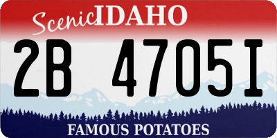 ID license plate 2B4705I