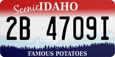 ID license plate 2B4709I