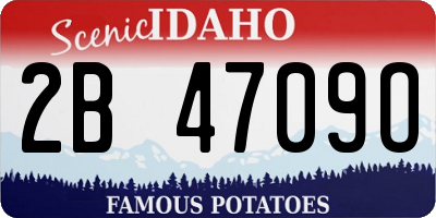 ID license plate 2B4709O