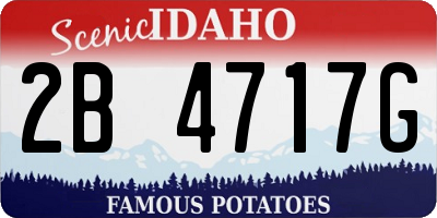 ID license plate 2B4717G