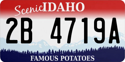 ID license plate 2B4719A