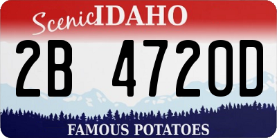 ID license plate 2B4720D