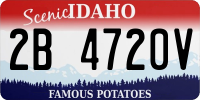 ID license plate 2B4720V