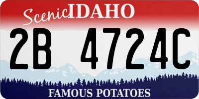 ID license plate 2B4724C
