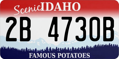 ID license plate 2B4730B
