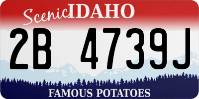 ID license plate 2B4739J