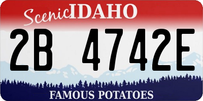 ID license plate 2B4742E