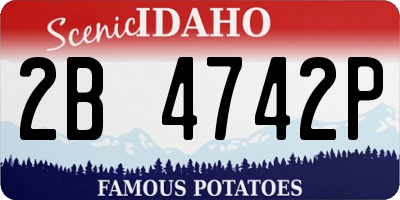 ID license plate 2B4742P