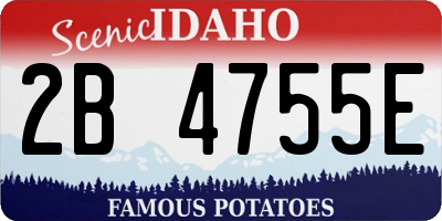 ID license plate 2B4755E