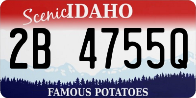 ID license plate 2B4755Q