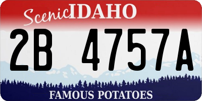 ID license plate 2B4757A