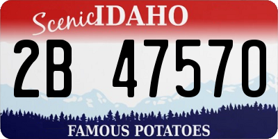 ID license plate 2B4757O