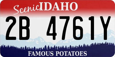 ID license plate 2B4761Y