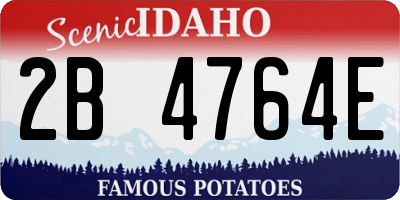 ID license plate 2B4764E