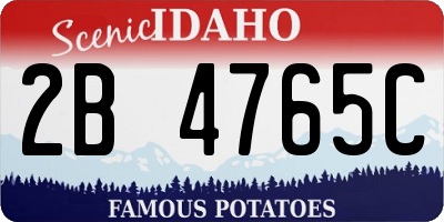 ID license plate 2B4765C