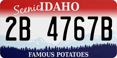 ID license plate 2B4767B