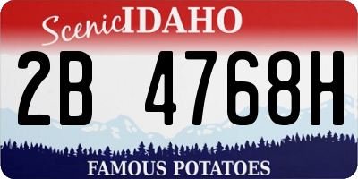 ID license plate 2B4768H