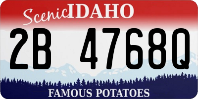 ID license plate 2B4768Q