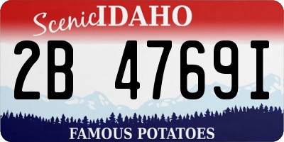 ID license plate 2B4769I