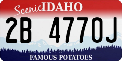 ID license plate 2B4770J