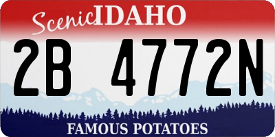 ID license plate 2B4772N