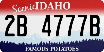 ID license plate 2B4777B